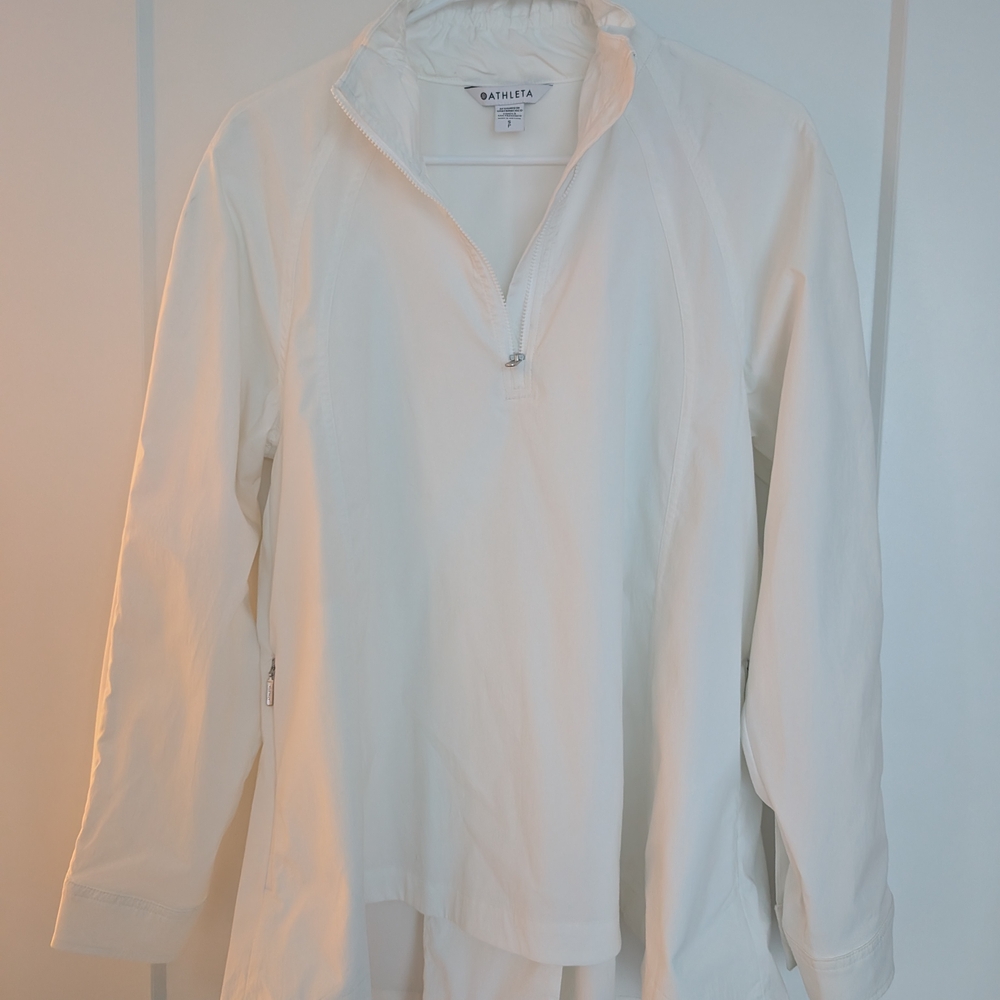 Athleta Advantage Poplin Windbreaker Jacket, Women's Size Small - Picture 3 of 9